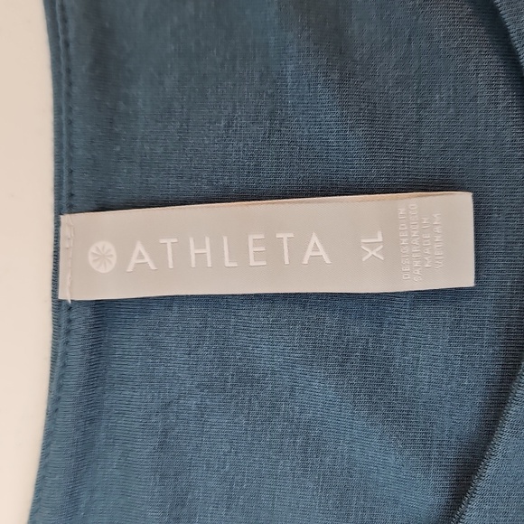 Athleta Santorini Thera Dress Womens M Teal Stretchy Soft Pullover - Picture 4 of 10